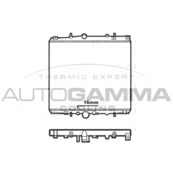 Radiateur, refroidissement du moteur AUTOGAMMA 103573