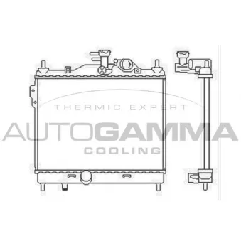 Radiateur, refroidissement du moteur AUTOGAMMA 103668