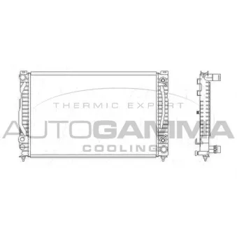 Radiateur, refroidissement du moteur AUTOGAMMA 103875