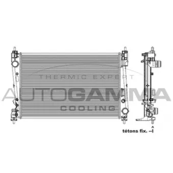 Radiateur, refroidissement du moteur AUTOGAMMA 103987