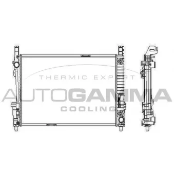 Radiateur, refroidissement du moteur AUTOGAMMA 103994