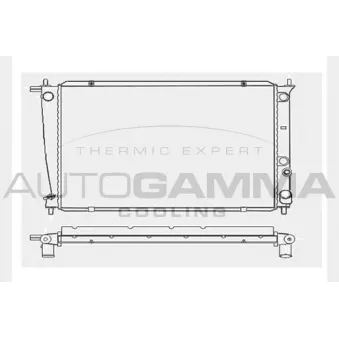 Radiateur, refroidissement du moteur AUTOGAMMA 104046