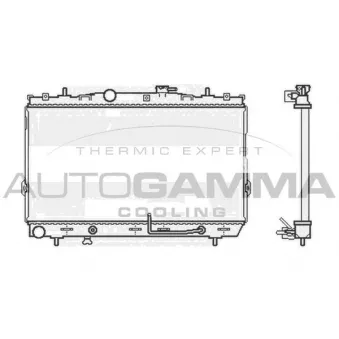 Radiateur, refroidissement du moteur AUTOGAMMA 104084