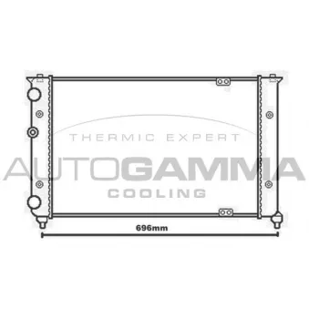 Radiateur, refroidissement du moteur AUTOGAMMA 104130