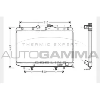 Radiateur, refroidissement du moteur AUTOGAMMA 104378