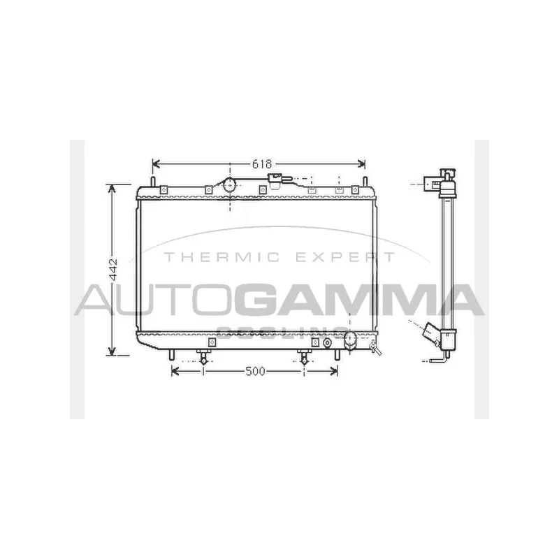 Radiateur, refroidissement du moteur AUTOGAMMA 104378