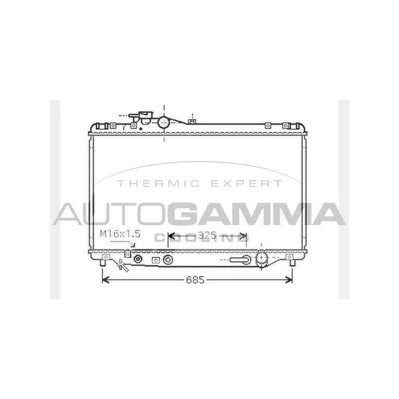 Radiateur, refroidissement du moteur AUTOGAMMA 104383