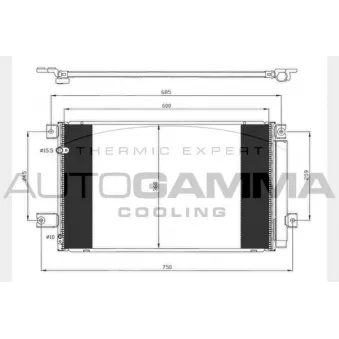 Condenseur, climatisation AUTOGAMMA 104445