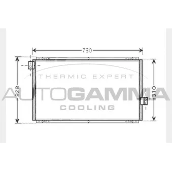 Condenseur, climatisation AUTOGAMMA 104448