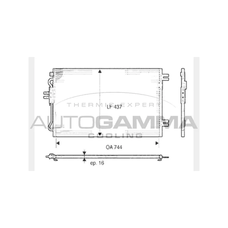 Condenseur, climatisation AUTOGAMMA 104451
