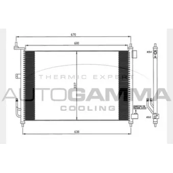 Condenseur, climatisation AUTOGAMMA 104462