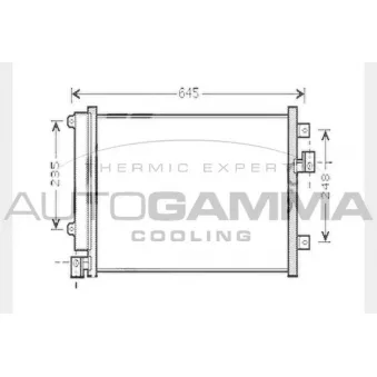 Condenseur, climatisation AUTOGAMMA 104469