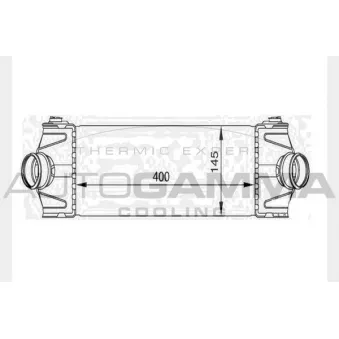 Intercooler, échangeur AUTOGAMMA 104496