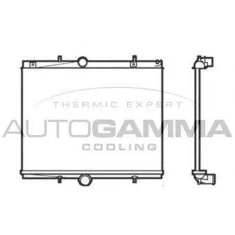 Radiateur, refroidissement du moteur AUTOGAMMA 104503