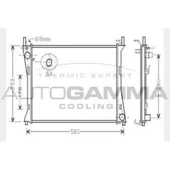 Radiateur, refroidissement du moteur AUTOGAMMA