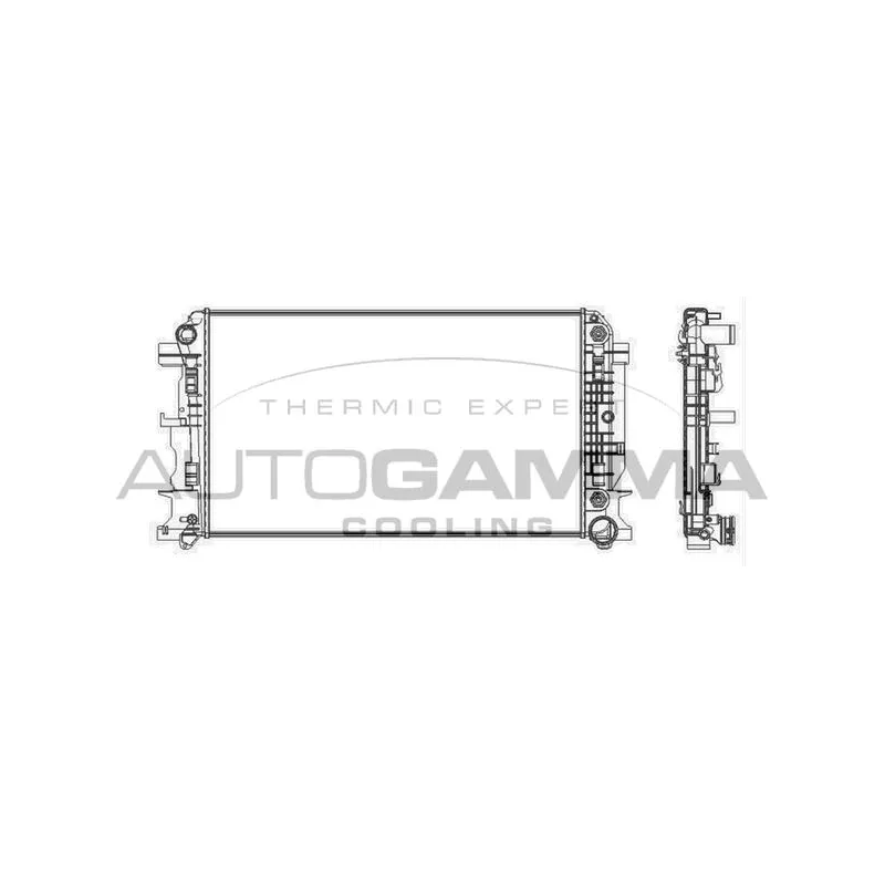 Radiateur, refroidissement du moteur AUTOGAMMA 104533