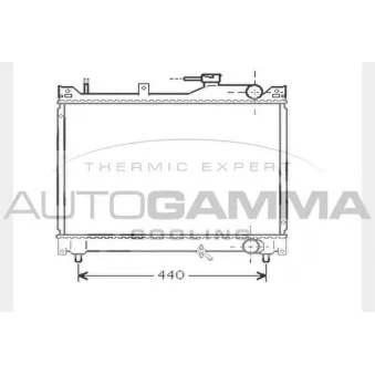 Radiateur, refroidissement du moteur AUTOGAMMA 104565