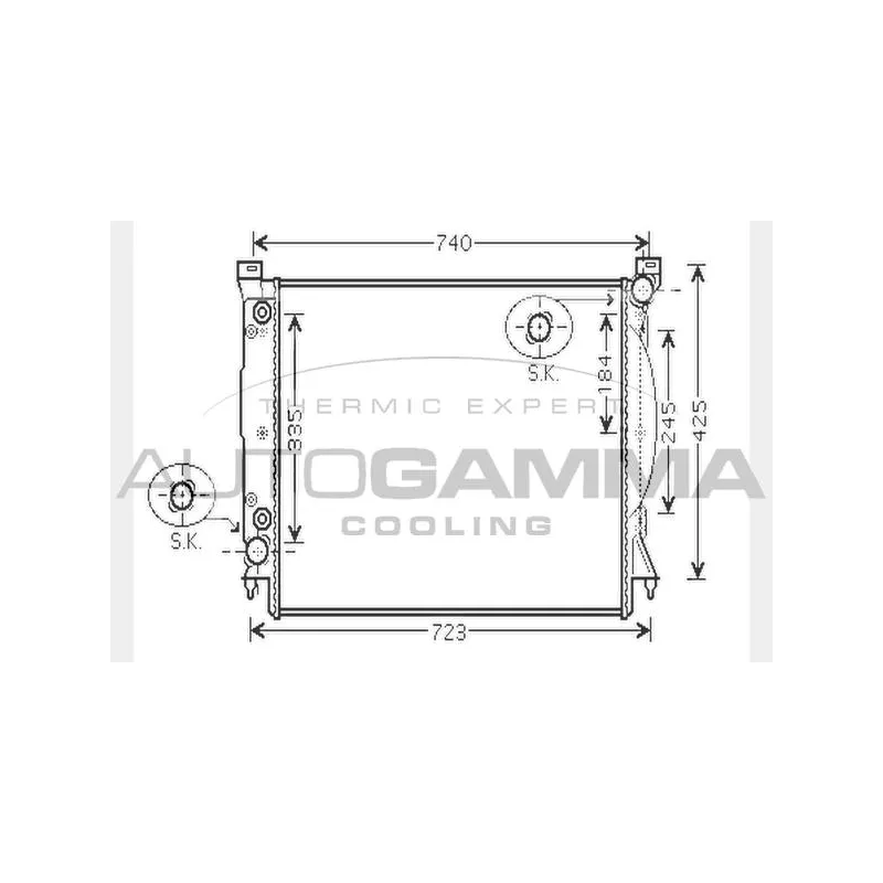 Radiateur, refroidissement du moteur AUTOGAMMA 104590