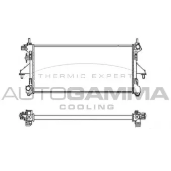 Radiateur, refroidissement du moteur AUTOGAMMA 104592