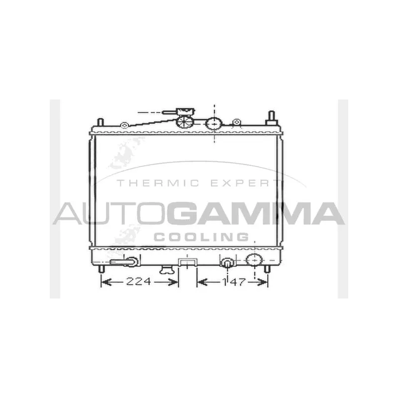 Radiateur, refroidissement du moteur AUTOGAMMA 104599