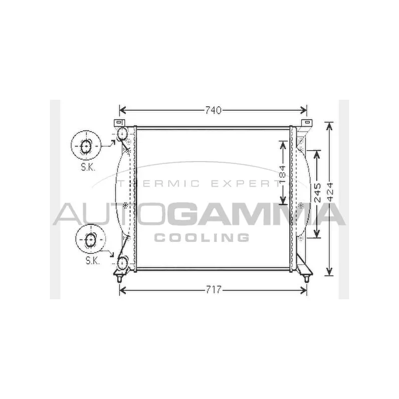 Radiateur, refroidissement du moteur AUTOGAMMA 104600