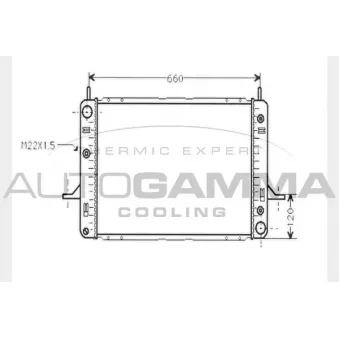 Radiateur, refroidissement du moteur AUTOGAMMA 104639