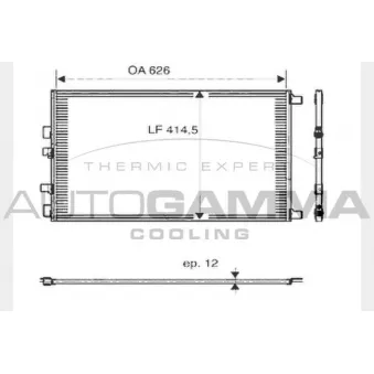 Condenseur, climatisation AUTOGAMMA 104641