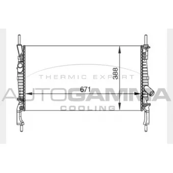 Radiateur, refroidissement du moteur AUTOGAMMA 104642