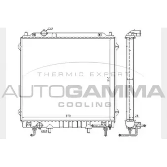 Radiateur, refroidissement du moteur AUTOGAMMA 104646