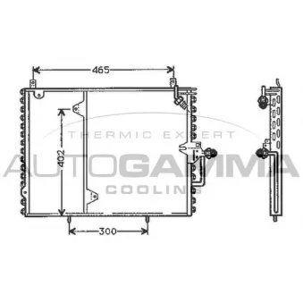 Condenseur, climatisation AUTOGAMMA 105009