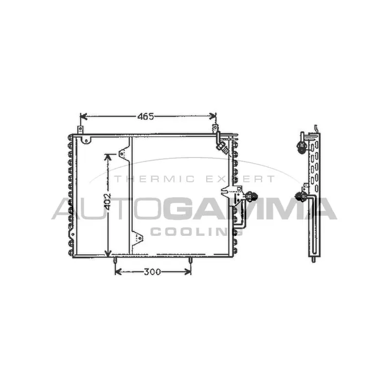 Condenseur, climatisation AUTOGAMMA 105009