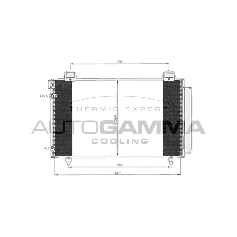 Condenseur, climatisation AUTOGAMMA 105033