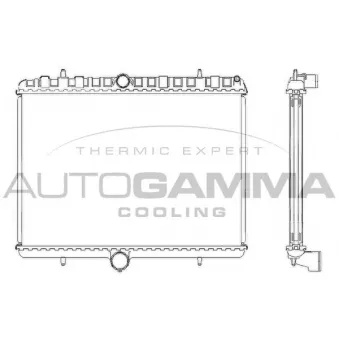 Radiateur, refroidissement du moteur AUTOGAMMA 105123