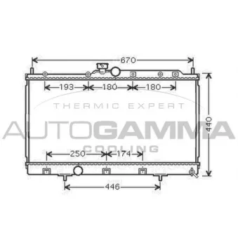 Radiateur, refroidissement du moteur AUTOGAMMA 105316