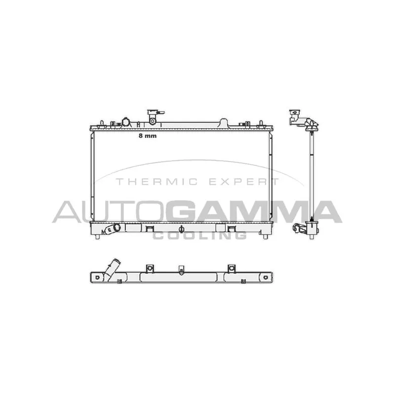 Radiateur, refroidissement du moteur AUTOGAMMA 105385