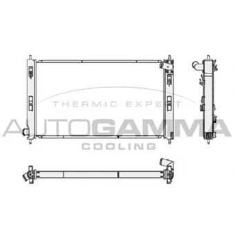 Radiateur, refroidissement du moteur AUTOGAMMA 105386