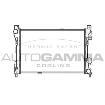 Radiateur, refroidissement du moteur AUTOGAMMA 105436