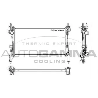 Radiateur, refroidissement du moteur AUTOGAMMA 105440