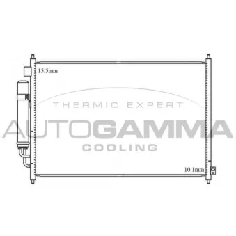 Condenseur, climatisation AUTOGAMMA 105541