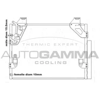 Condenseur, climatisation AUTOGAMMA 105552