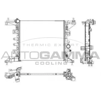 Radiateur, refroidissement du moteur AUTOGAMMA 105623