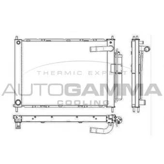 Radiateur, refroidissement du moteur AUTOGAMMA 105901