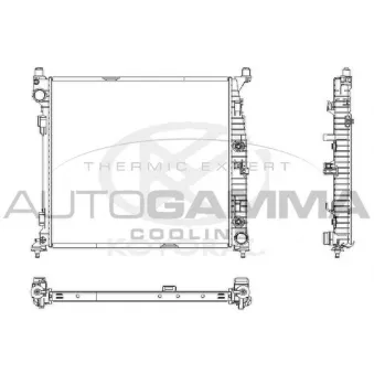 Radiateur, refroidissement du moteur AUTOGAMMA 107166