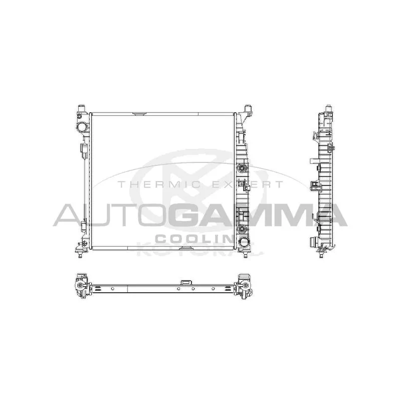 Radiateur, refroidissement du moteur AUTOGAMMA 107166