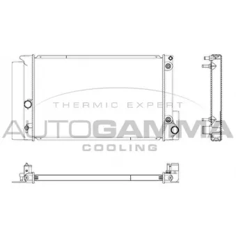 Radiateur, refroidissement du moteur AUTOGAMMA 107272