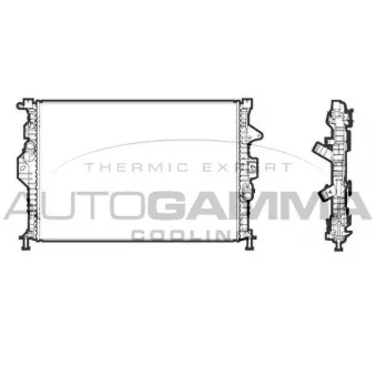 Radiateur, refroidissement du moteur AUTOGAMMA 107318