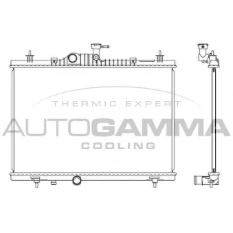 Radiateur, refroidissement du moteur AUTOGAMMA 107352