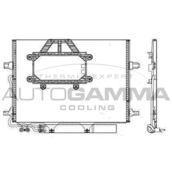 Condenseur, climatisation AUTOGAMMA 107356