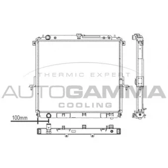 Radiateur, refroidissement du moteur AUTOGAMMA 107429