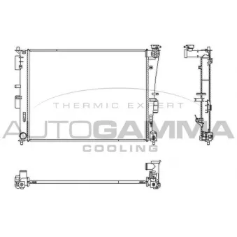 Radiateur, refroidissement du moteur AUTOGAMMA 107446